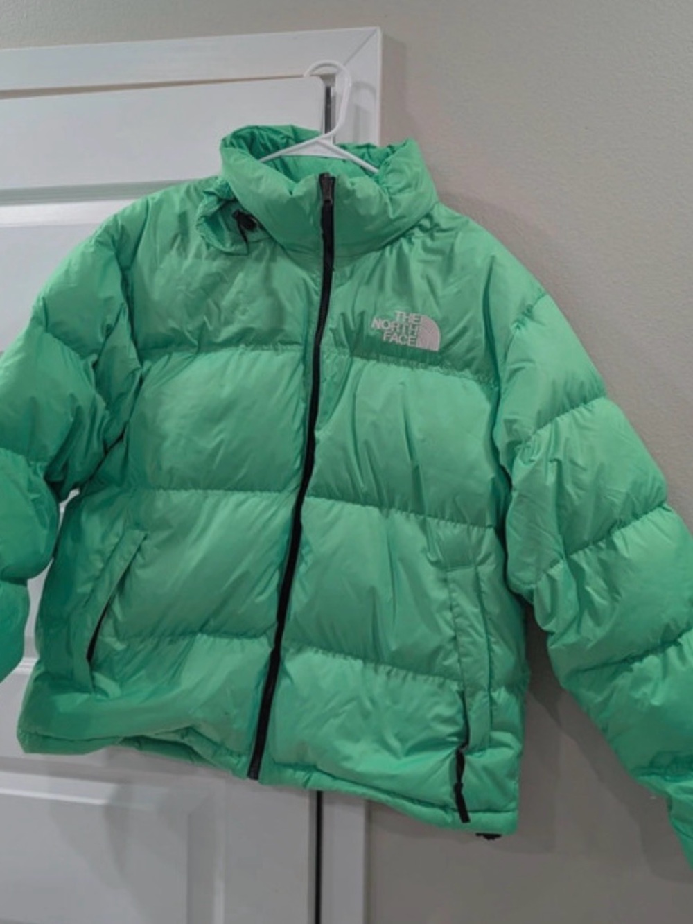 The North Face Lime Green Down Puffer Jacket